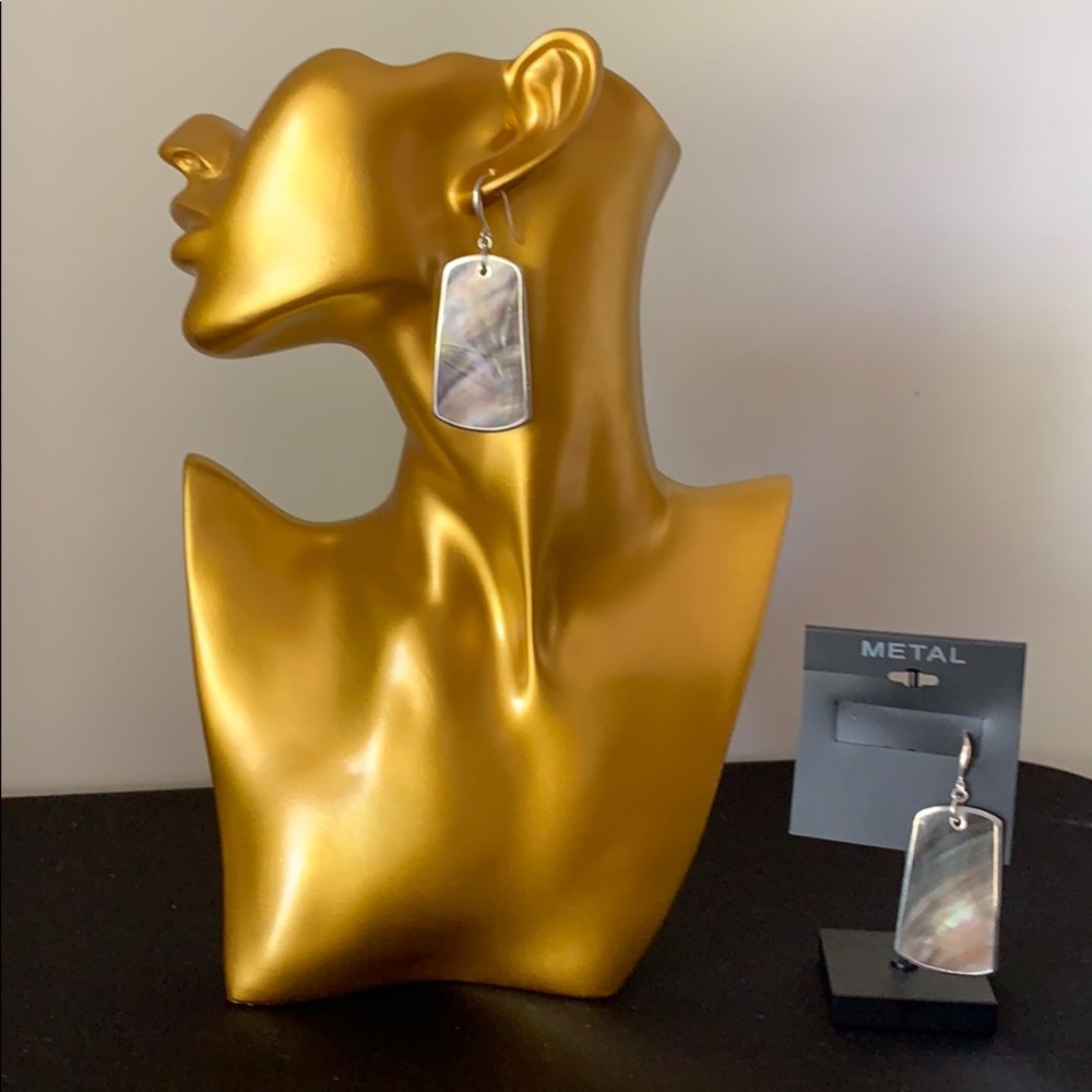 Large abalone/mother of pearl “look” earrings